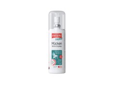 tropical Mückenspray auf weißem Hintergrund