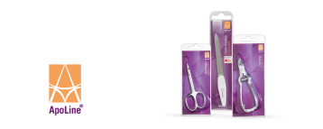 ApoLine Logo mit Produkten auf weißem Hintergrund