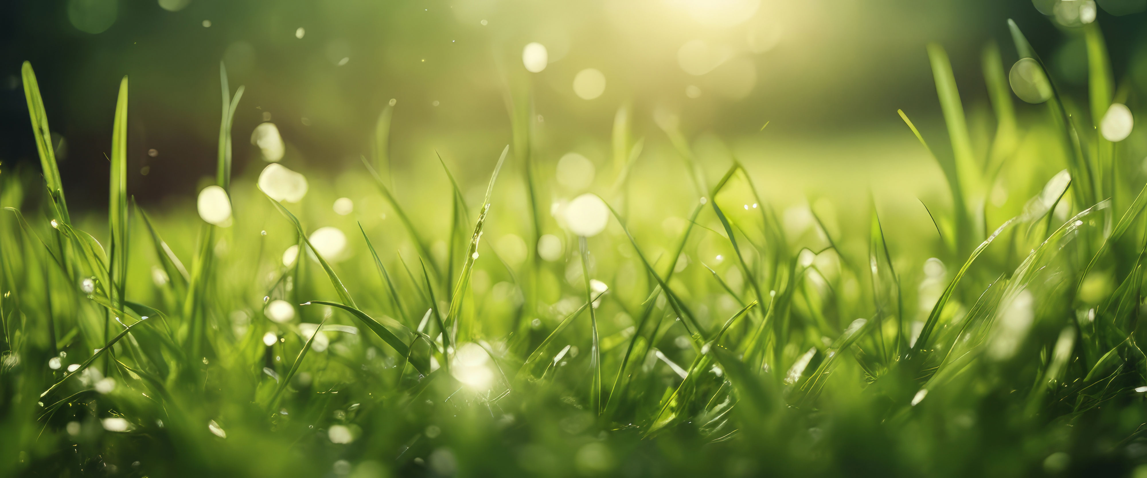 Grünen Gras in der Nahaufnahme im Sonnenschein